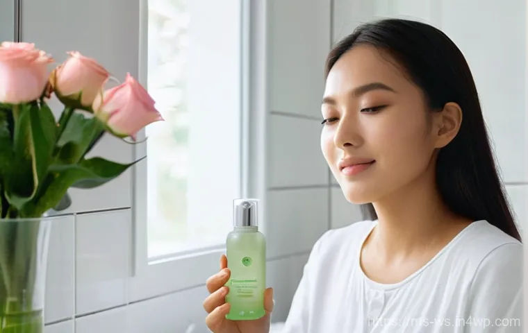 DIY 천연 스킨케어 레시피 모음 - **Prompt 1: "The Refreshing Facial Mist"**
    A young Malay woman, late 20s, with radiant, dewy ski...