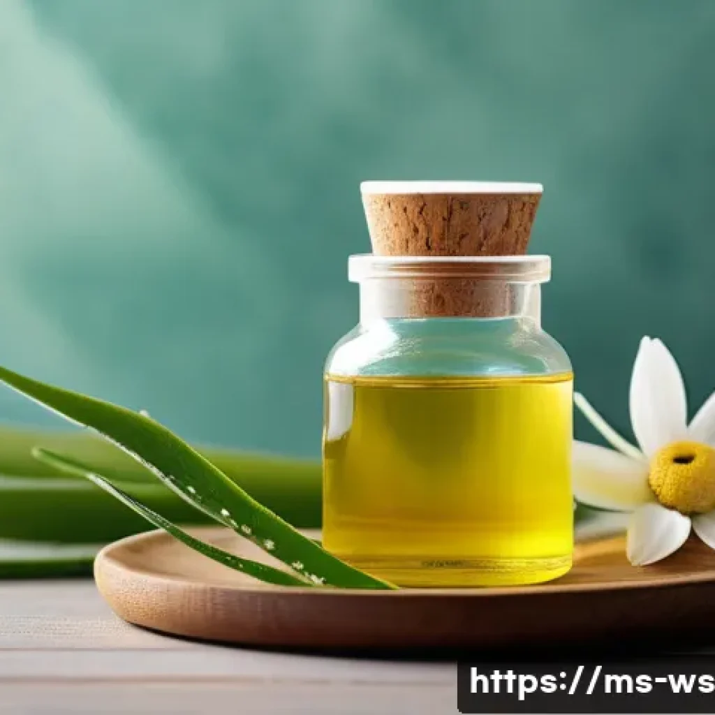천연 스킨케어 제품의 성분 확인법 - A close-up, high-resolution image of a diverse set of natural skincare ingredients commonly found in...